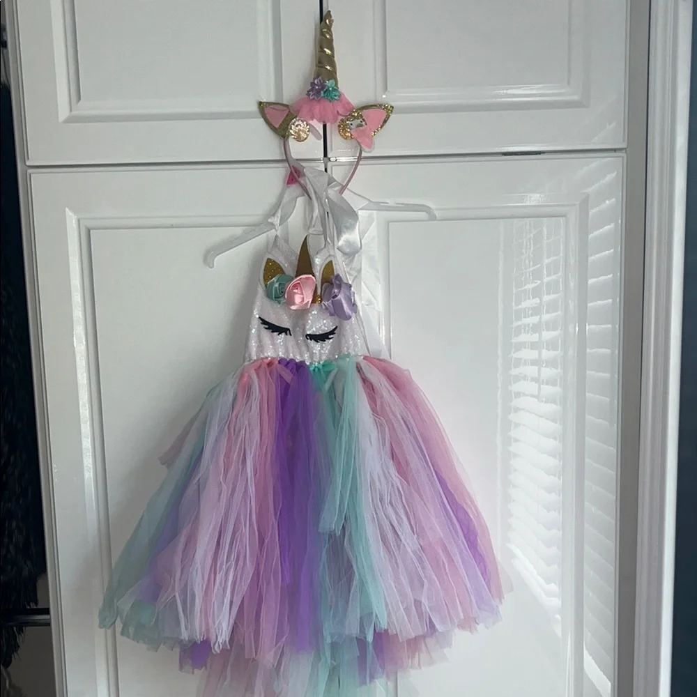 Magical Unicorn Tutu Dress with lightup Headband